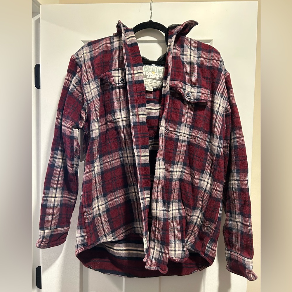 American Eagle Outfitters Red and Blue Plaid Jacket